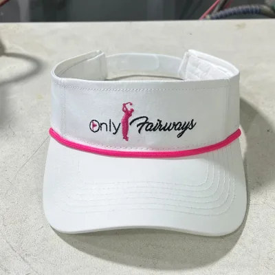 OEM Fashion New Trade Polyester Colorful Backless Snapback Hat With Pink Rope Custom Embroidery logo High Ponytail Sun Visor Cap