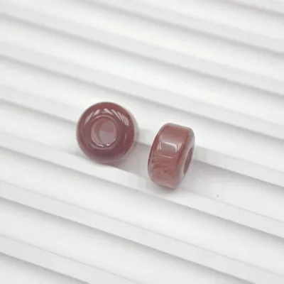 Dyeing Large-hole Separated Bead Resin Flat Beads DIY String Bracelet Hand Chain Vintage Jewelry Through-hole Loose Beads