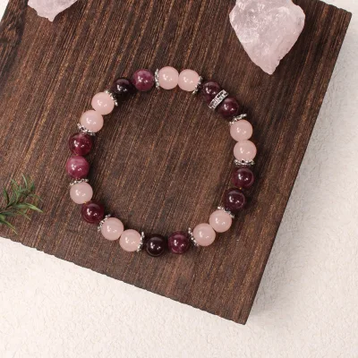 Beaded Bracelets for Women Inspirational Healing Stones Energy Heart Natural Stone Birthday Gifts for Mom Daughter Girlfriend