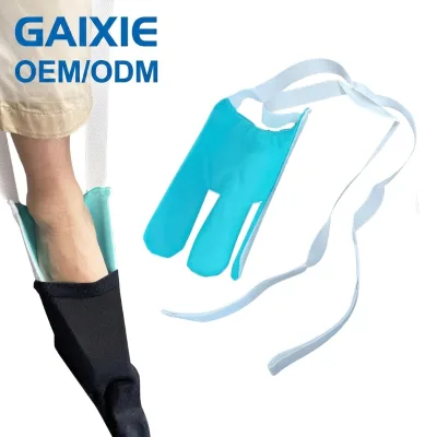 Gaixie Plastic and Leather Shoe Horn Socks Aide for Pregnant Women and Elderly No Bending Slider Helps on and off Socks
