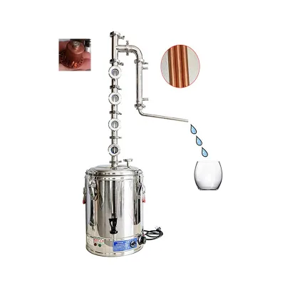 15L Household Type Alcohol Distiller Plug-in Weiser Brandy Maker With 4 Layer Copper Core Distillation Tower