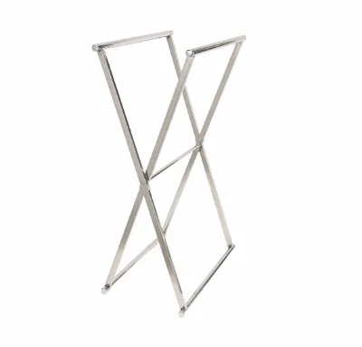 Hot Sale Stainless Steel Cross-Style Rod Towel Clothes Drying Rack Indoor Outdoor Foldable Adjustable Direct Factory Sale for