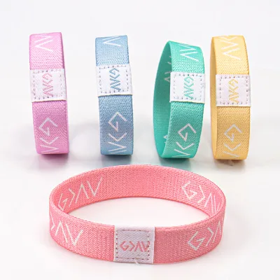 Custom Design Eco-Friendly Heat Transfer Printed Reversable RFID NFC Bracelet Elastic Wrist Band Wristband for Adult Child
