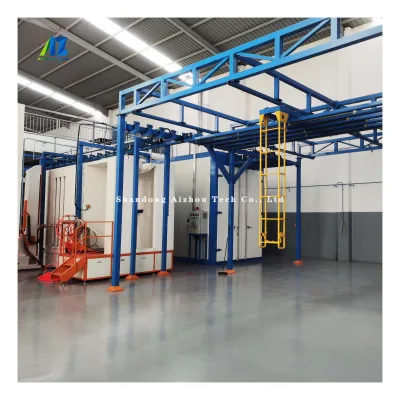 CE Approved Metal Coating Machinery Walk-in Powder Coating Booth PP Powder Coating Booth  for Rim Wheel