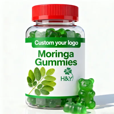 High Grade Custom Support Moringa Gummy Food Grade Moringa Supplement Gummies
