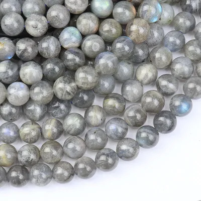 Natural AA Blue Flash Labradorite Beads for Jewelry Making 6mm 8mm, 38cm Strand