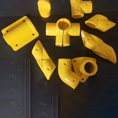 FRP square Round Tube Connector SMC Fiberglass Fitting Connector for FRP Handrail System