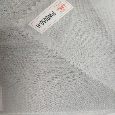 High Quality Circular Fusible Adhesive Stretchy Woven PES Double Coating 100% Polyester Elastic Interlining for Garment
