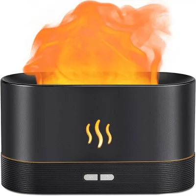 Flame Air Diffuser Humidifier Portable USB Fragrance Diffuser Midifier Fireplace Flame Air Diffuser Humidifier with Night Light