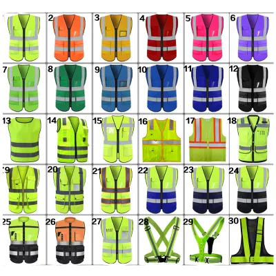 Safety Vest Construction Unisex High Visibility Viz Vest S-5XL Hi Vis Reflective Safety Vests for Men Women