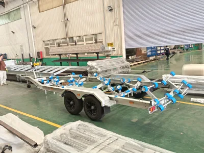 2026 Factory Price Aluminum Alloy Boat Trailer with Keel Roller