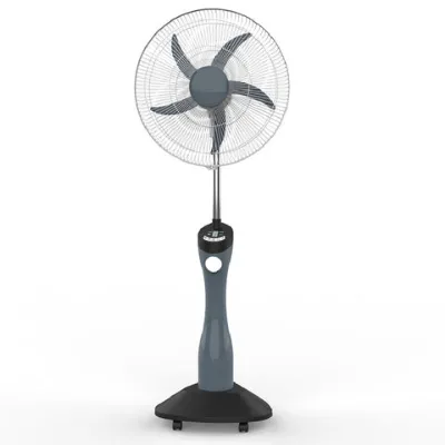 18" Portable Rechargeable Solar Fan with LED Light - OEM/ODM Supplier
