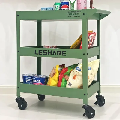 3-Layers Tool Trolley Fashion Ins Tool Storage Cart with Wheels OEM SupportRolling Steel Tool Trolley Cart
