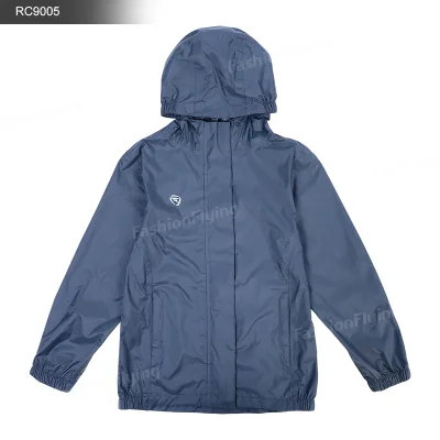 Lightweight Kid's Waterproof Raincoat Packable Windbreaker with Hood Breathable Zipper Closure for Active Outdoor Use
