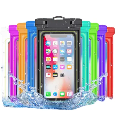 Wholesale Custom Logo Transparent PVC IPX8 Floating Waterproof Shockproof Eco-Friendly Full Cover Charging Port Phone Phone Bag
