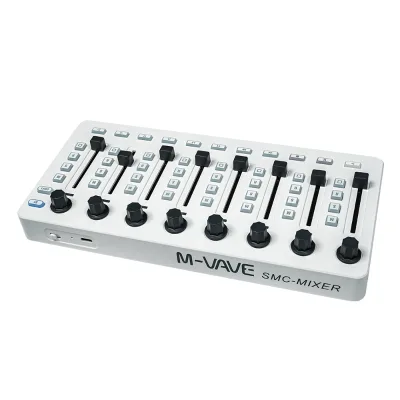 MIDI Controller Mixer 8 Push Buttons 43 Control Keys 8 Knobs USB BT MIDI Mixing Console