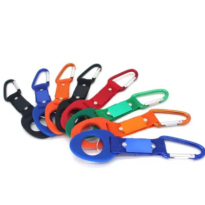 Custom logo Outdoor Silicone Buckle Hook Water Bottle Holder Clip EDC Climb Carabiner Rubber Backpack Hanger Camping Hiking Tool