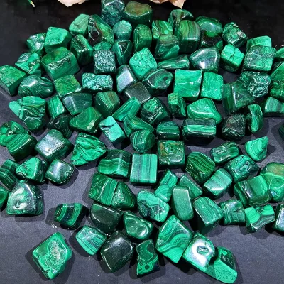 High Quality Natural Crystal Malachite Tumbled Stones Healing Semi Precious Gemstone for Meditation