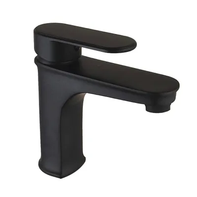 Factory Straight Cylindrical Washbasin Black Faucet Bathroom Hot and Cold Washbasin Faucet Bathroom