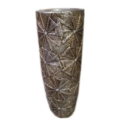 European Silk-Stocking Floor Large Special Grain Vase Hotel Resin Decor
