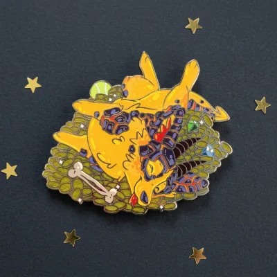 Wholesale Custom Cute Corgi Zinc Alloy Gold-Plated Folk Art Enamel Pins No Minimum Hard Enamel Transparent Sandblast Badges