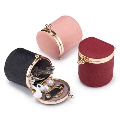 New Cortex Compact Gold Clutch Bag Advanced Sense Change Multifunctional Diamond Ring Jewelry Storage Box 7.5x6x7CM