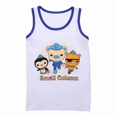 Wholesale Kids Boys Girls Tank Tops Cute Print Fashion Singlet Casual Cotton Vest Sleeveless Boys T Shirts