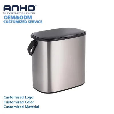 5L Kitchen Pedal Trash Can Counter Top Storage Compost Bin Wall-Mounted Steel Plastic Bin Waste Recycling Composting PP Material