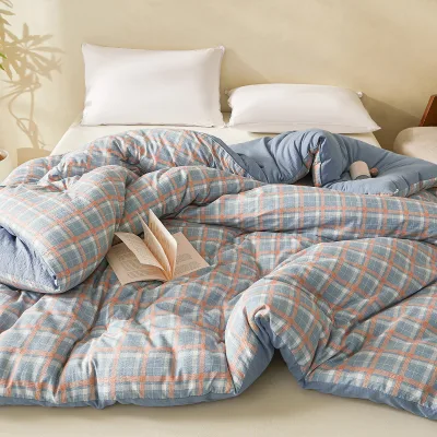 Class Kapok Crinkle Chiffon Soybean Fiber Polyester All-Season Duvet Comforter Thickened Winter Spring/Autumn Dormitory Cotton