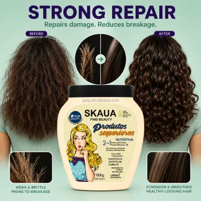 Nourishing Leave In Hair Mask with Castor Oil Argan Oil Coconut Oil for Rough Textured Hair Softness and Shine