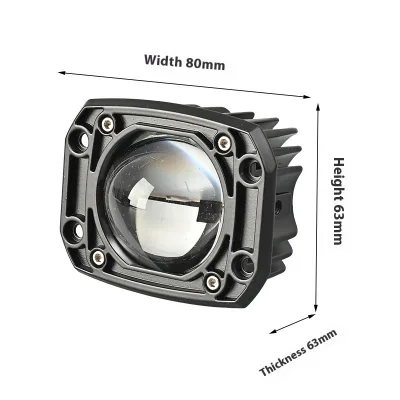 Super Bright Yellow & White LED Spotlight Lamp for Motorcycles Electric Vehicles 12V Integrated Waterproof External Retrofit