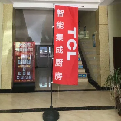 FACTORY SUPPLY 60*180cm Any DIY Logo Polyester Printed Custom Nobori Flags with Black Pole and Stand