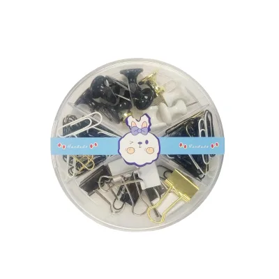 Factory Supply Office Kit Stationery Set with Colorful Paper Clips & Thumb Tack for Office Use