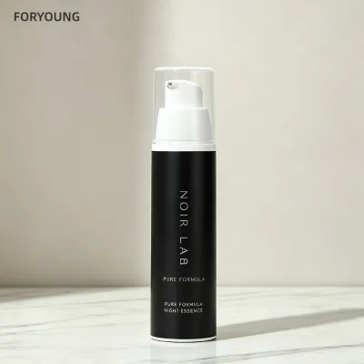 Luxury Frosted Clear Black Gold Matte White Pink Low Moq 15ml 30ml 50ml PP Vacuum Bottle Serum Packaging Airless Pump Bottle