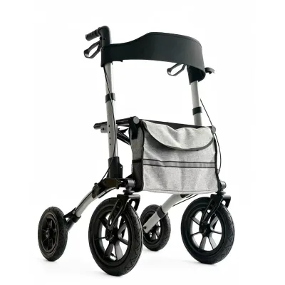 Medical All Terrain Rollator Walker with 12 Inch Pneumatic Wheels Walker