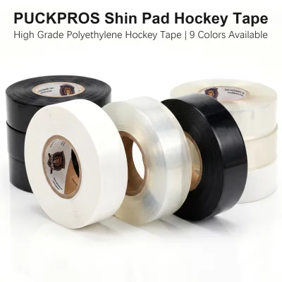 PUCKPROS Ice Hockey Shin Pad Tape PE Waterproof Easy Tear Clear Transparent Shin Guard Tape OEM Wholesale