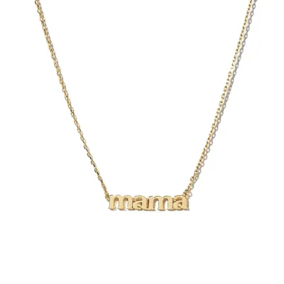 Non Tarnish Free Waterproof Jewelry Mother's Day Caitlyn Minimalist Meaningful Jewelry MAMA Letter Necklace for Mom