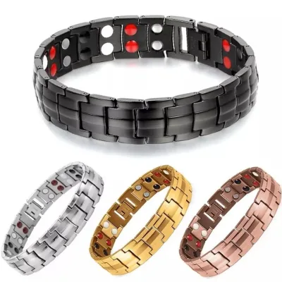 YJSL13 Hip Hop Magnet Stainless Chain Smart Bracelet Charm Men's Dragon Scale Magnet Bracelet Sports Bracelet Jewelry