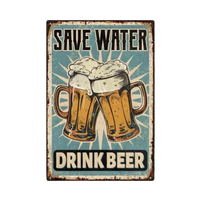 Tin Signs Warning Metal Signs, Vintage Retro Funny Metal Sign for Indoor&Outdoor, Camper, Yard, Forest Metal Sign Custom