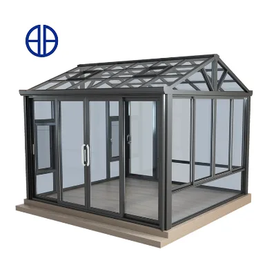 Factory Custom New Type Garden House Triangle Roof Sun Room Glass House Outdoor Aluminium