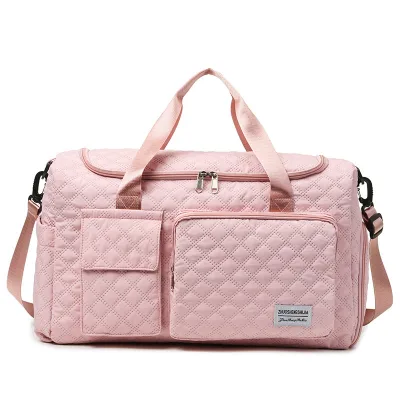 HY2 Expandable Bottom Shoe Pocket 5 Color Waterproof Large Capacity Wet Dry Separate Women Gym Bag