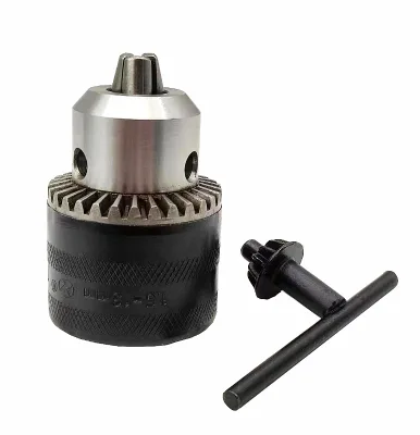 Steel Material 1/2-20UNF Thread 1.5-13mm  1/16-1/2 Inch 3 Jaws  Drill Chuck and Key