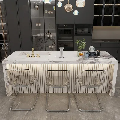 Minimalist Modern Kitchen Island Square Large Complete Kitchen Island for Kitchen