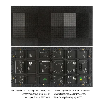 Thin P4 Indoor LED Modules Energy Saving LED Screen Module for Shopping Mall Indoor Advertising Wall