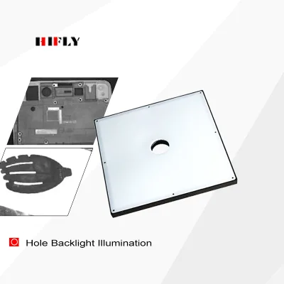 DC 24V SMD Lamp Beads 150*150mm Backlight With Hole Machine Vision Light Illumination for PCB Board Character Detection