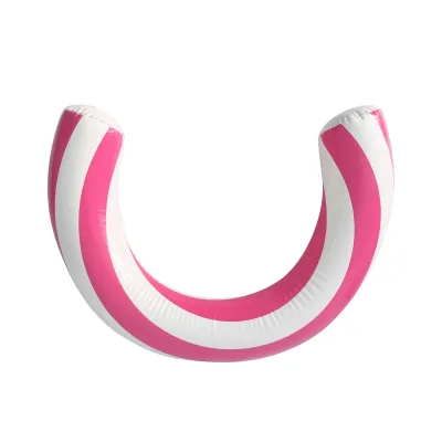 Factory PVC inflatable swimming ring new inflatable curved swimming ring & water recliner pool floating raft lounge