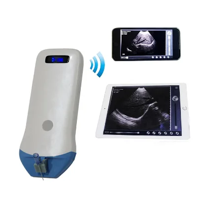 JQ-L5P-Wireless 128 Elements Linear Array Ultrasound Probe With Guide Pin Holder Compatible With Phone and Pad