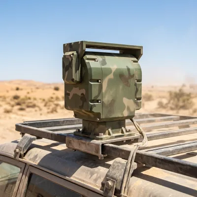 Outdoor Electro Optical Pan Tilt Platform for Long Range Thermal Imaging and Heavy Camera Payload Integration