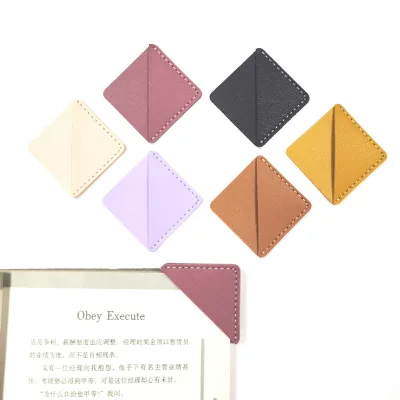 Creative Custom Retro Removable Bookmark Manufacturer Embossed Leather Triangle Bookmarks