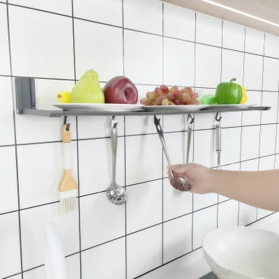 Hot Selling Single-Layer Vegetable Rack Multi-Functional Hooks for Kitchen Utensil Storage Various Specifications for Food Use